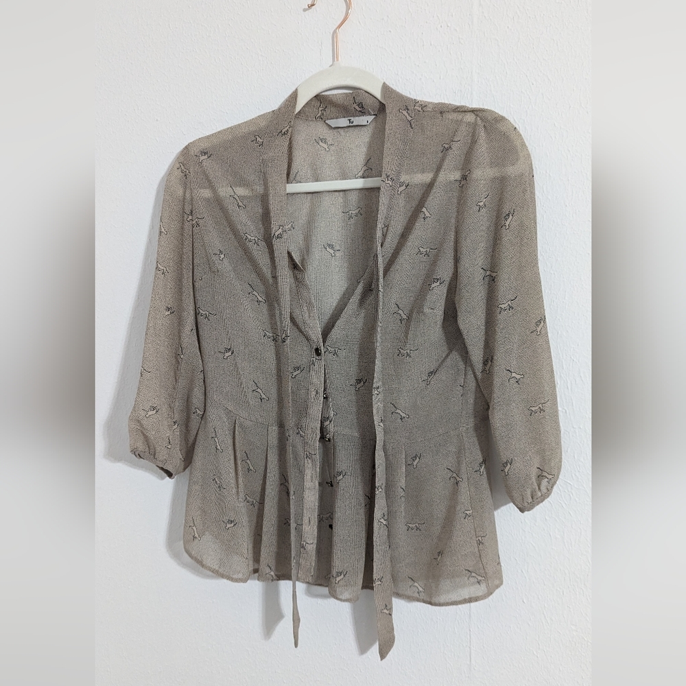 Cat blouse, Tu, size 8